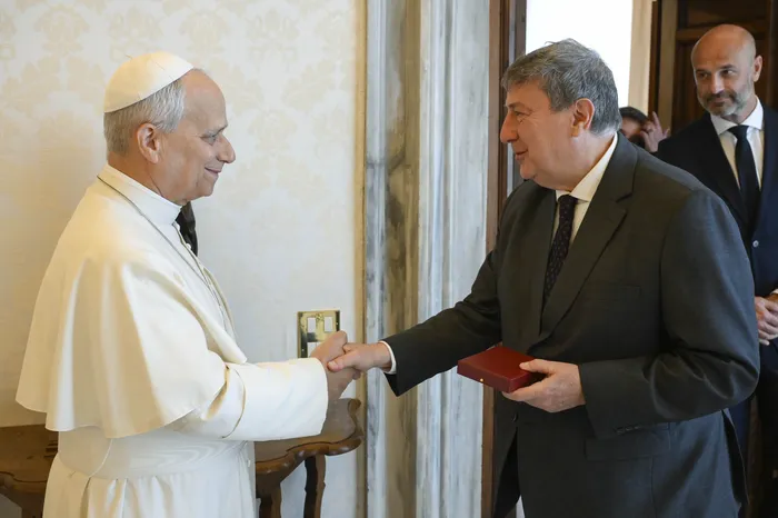 Pope Léon XIV and Carlo Monticelli